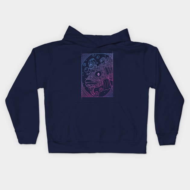 Many Headed Fish Kids Hoodie by BrokenGrin